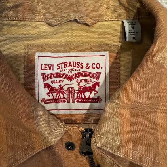 Levi’s Aztec Diamond Zip Up Shirt Jacket Men’s Medium - Picture 4 of 5